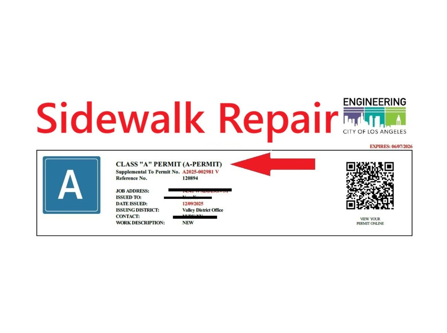 A-Permit For Sidewalk Repair And Installation Los Angeles