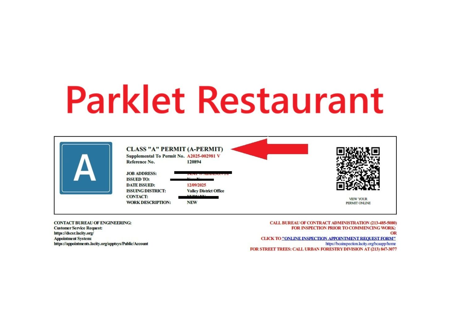 A-Permit For Parklets Outdoor Restaurant Los Angeles
